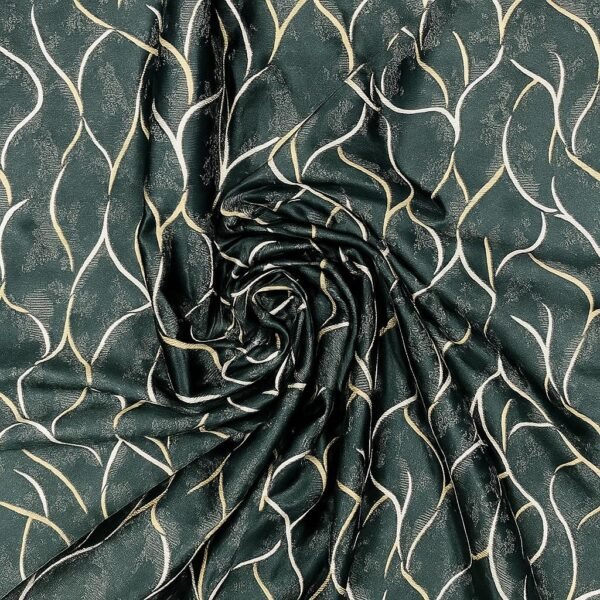 black wave pattern curtains – pack of 2