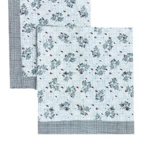floral blue bedsheet pair