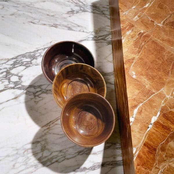 premium shisham wooden serving bowls – set of 3