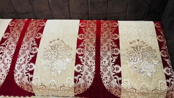 elegant embroidered sofa cover – premium fabric with floral design
